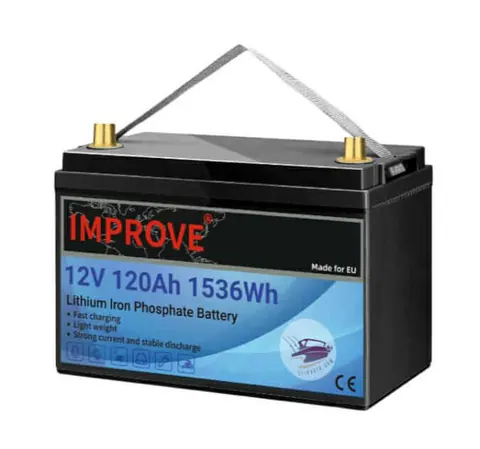LiFePO4 akumuliatorius 12 V 120 Ah su Bluetooth