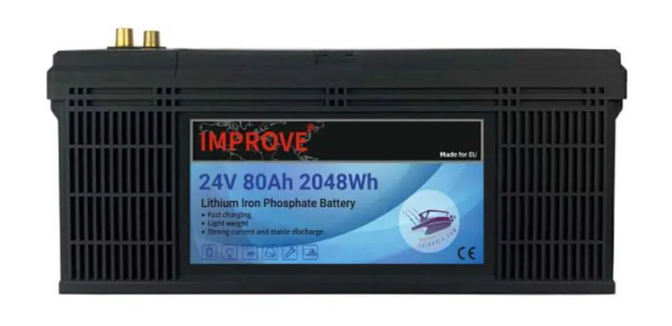 LiFePO4 akumuliatorius 24 V 80 Ah su Bluetooth